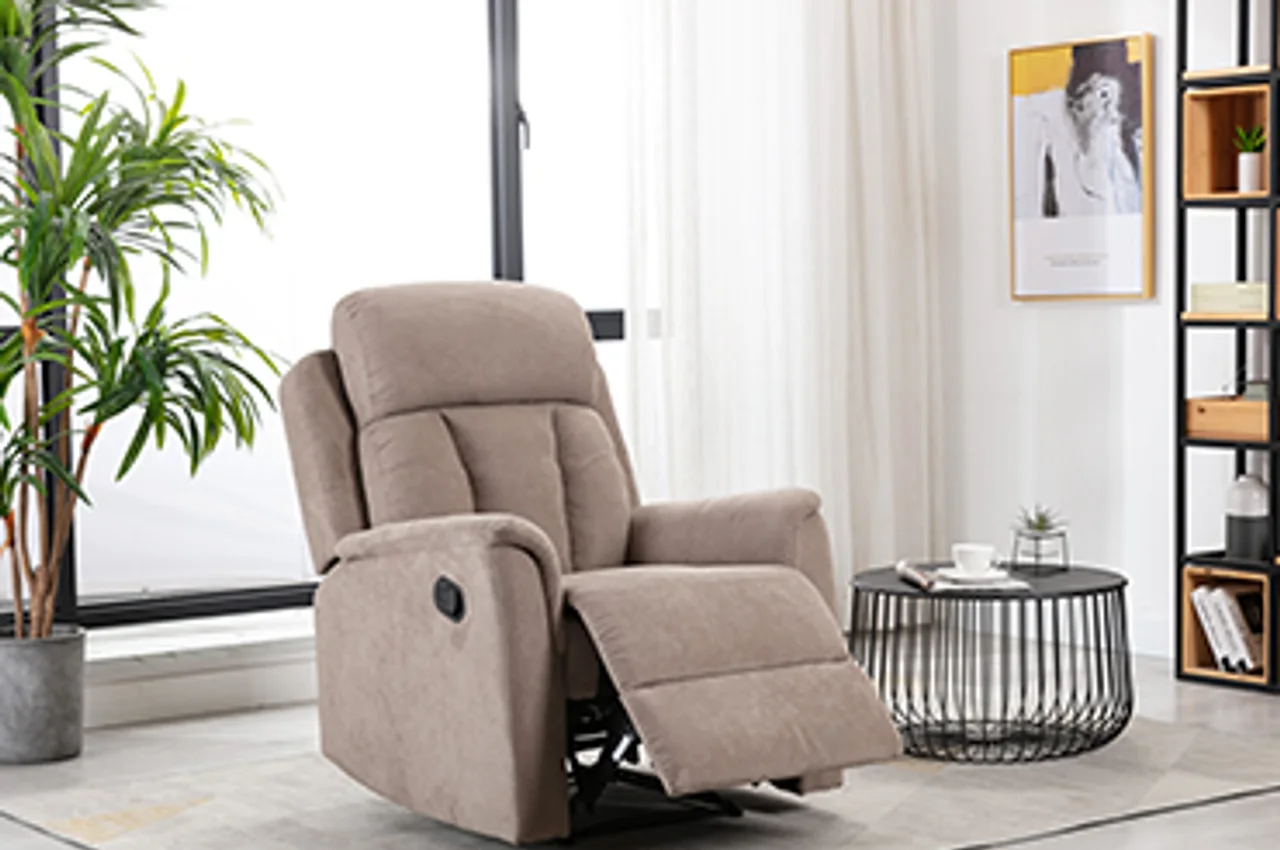 Brown reclining sectional sofa from the Shengxin wider seating range
